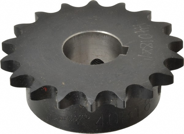 Browning H4018X1 Finished Bore Sprocket: 18 Teeth, 1/2" Pitch, 1" Bore Dia, 2.391" Hub Dia Image