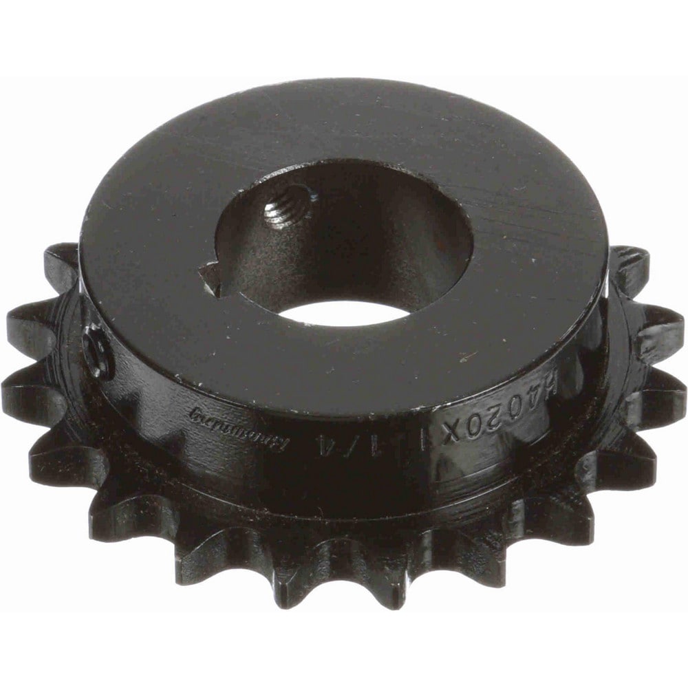 Browning H4020X 1 1/4 Finished Bore Sprocket: 20 Teeth, 1/2" Pitch, 1-1/4" Bore Dia, 2.641" Hub Dia Image