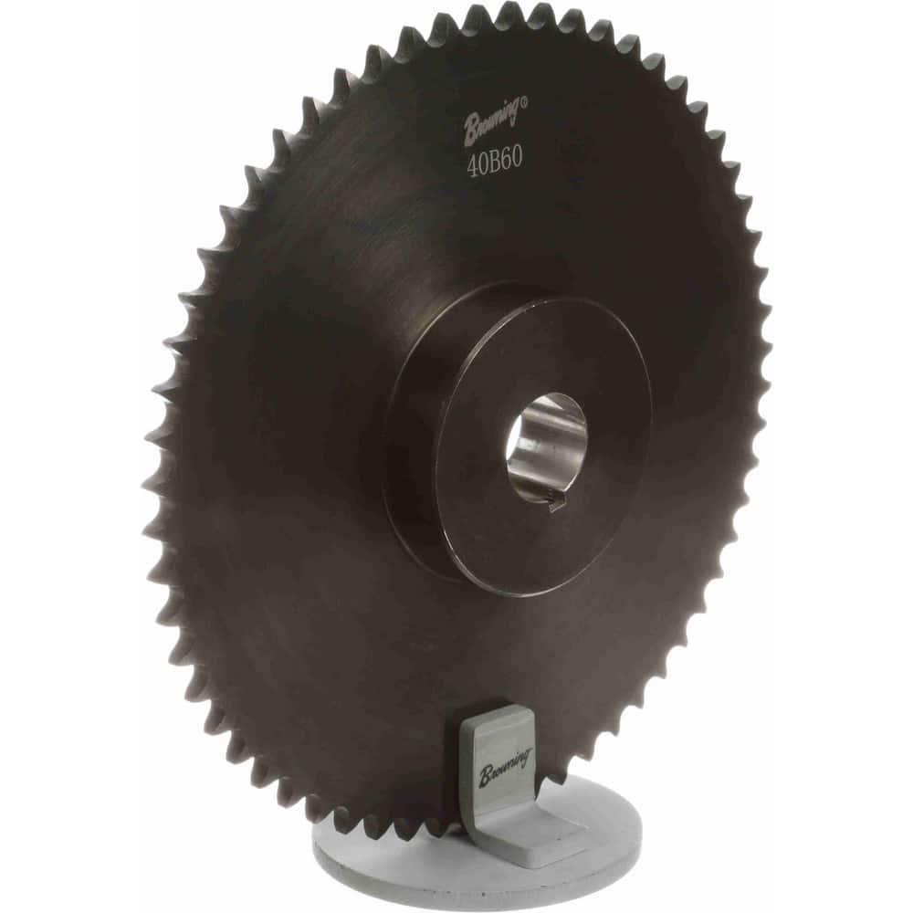 Browning 4060X 1 1/4 Finished Bore Sprocket: 60 Teeth, 1/2" Pitch, 1-1/4" Bore Dia, 3.5" Hub Dia 
