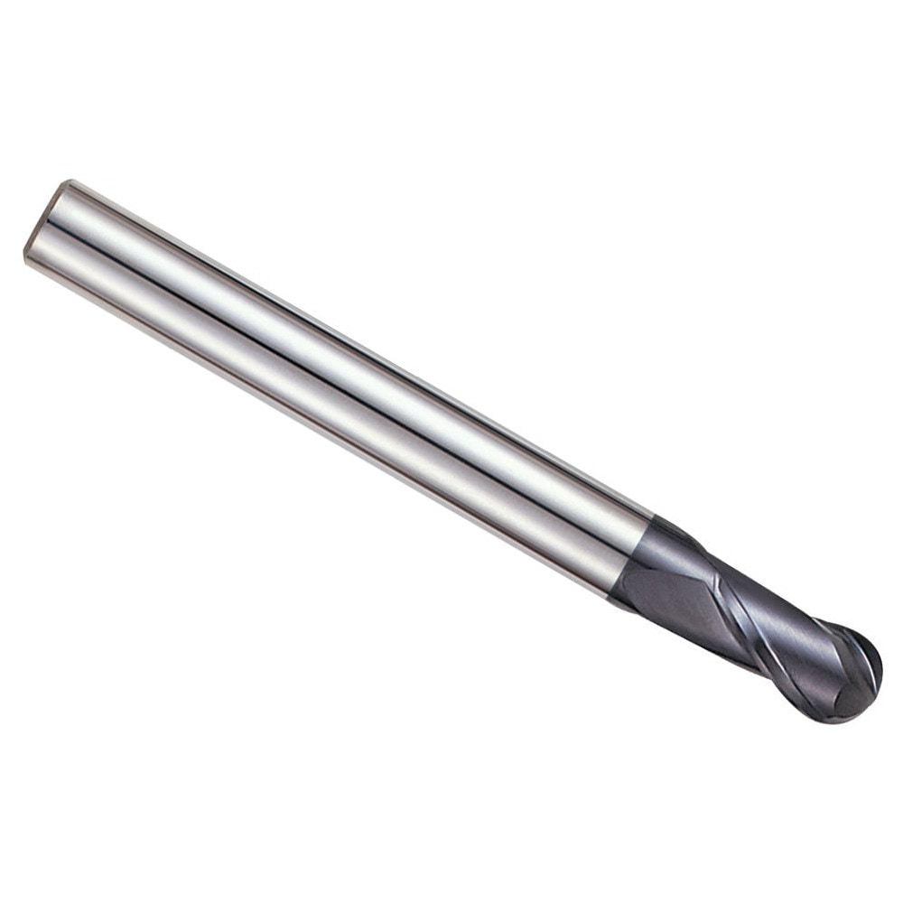 Ball End Mill: 0.0313" Dia, 0.0313" LOC, 2 Flute, Solid Carbide