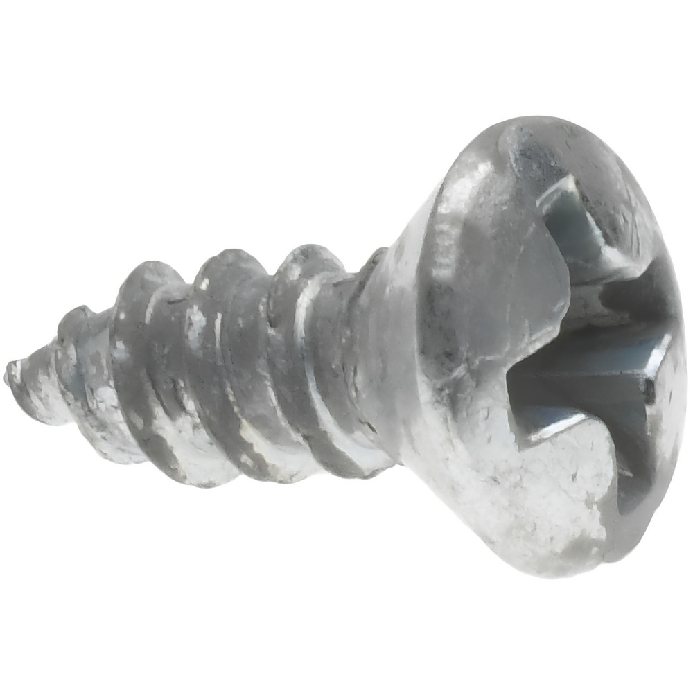 Sheet Metal Screw: #6, Oval Head, Phillips