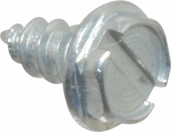100 Pcs #10 X 3/8" Stainless Steel Slotted Hex Washer Head Sheet Metal Screws - View #2