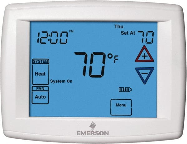 White-Rodgers 1F97-1277 45 to 99°F, 1 Heat, 1 Cool, Programmable Touchscreen Thermostat 