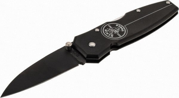 Klein Tools 44001-BLK 2-1/2" Blade, 6" OAL, Drop Point Folding Knife 