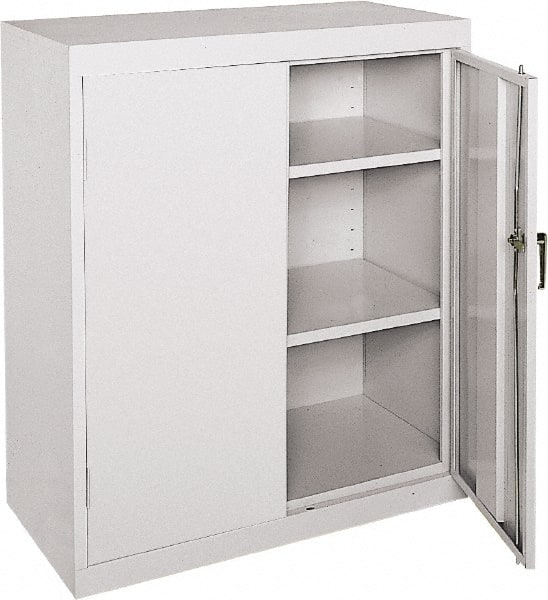 Locking Steel Storage Cabinet: 36" Wide, 18" Deep, 42" High