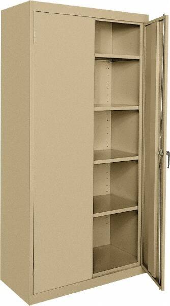 Locking Steel Storage Cabinet: 36" Wide, 18" Deep, 72" High