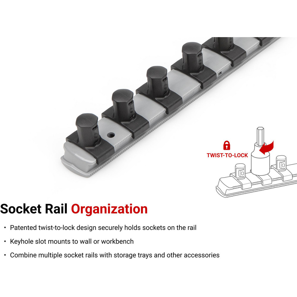 Tekton - Socket Storage: Type: Socket Rail; Drive Size (Inch): 3/4 ...