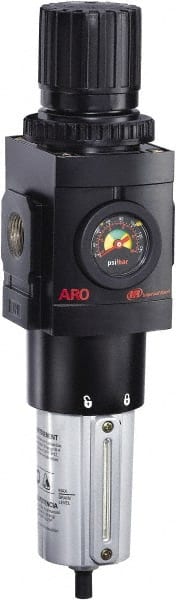 ARO/Ingersoll-Rand P39454-610 FRL Combination Unit: 3/4 NPT, Heavy-Duty, 1 Pc Filter/Regulator with Pressure Gauge 