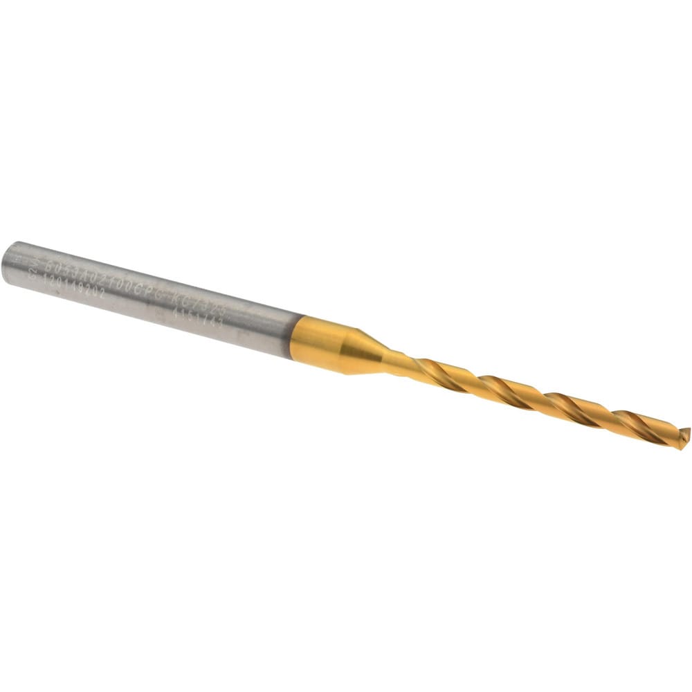 Taper Length Drill Bit: Series B053A-CPG, 2.1 mm Dia, 140 ° Point, Solid Carbide
