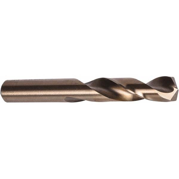 Screw Machine Drill Bit: #46 (0.0810) Dia, 135 deg, Cobalt - Straw Finish, 1-3/4" OAL, Right Hand Cut, 2 Flute, Regular Spiral Flute, Straight-Cylindrical Shank, Series M41CO