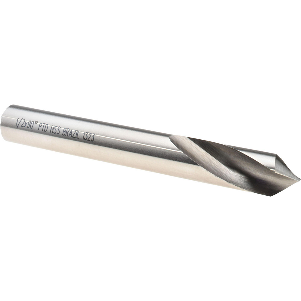 Spotting Drill: 1/2" Dia, 90 ° Point, 3-3/4" OAL, High Speed Steel