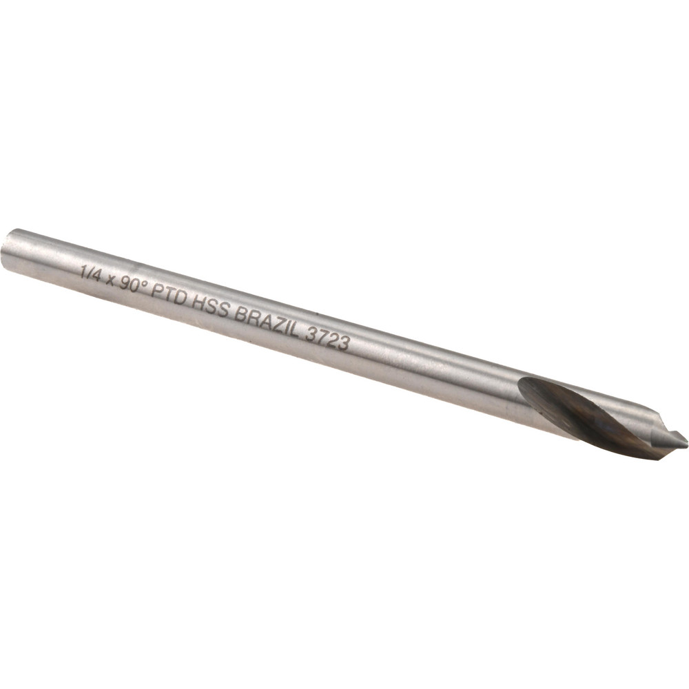 Spotting Drill: 1/4" Dia, 90 ° Point, 4" OAL, High Speed Steel