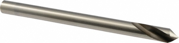 Spotting Drill: 3/8" Dia, 90 ° Point, 5" OAL, High Speed Steel