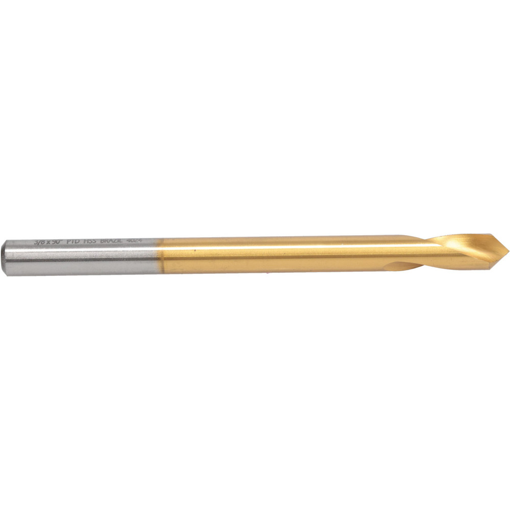 Spotting Drill: 3/8" Dia, 90 ° Point, 5" OAL, High Speed Steel