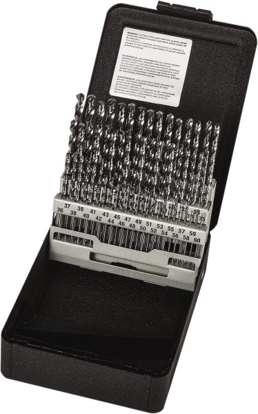 Precision Twist Drill 5995672 Drill Bit Set: Jobber Length Drill Bits, 60 Pc, 118 °, High Speed Steel Image