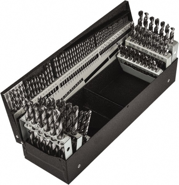 Precision Twist Drill 5995643 Drill Bit Set: Jobber Length Drill Bits, 114 Pc, 0.0394" to 0.5118" Drill Bit Size, 118 °, High Speed Steel 