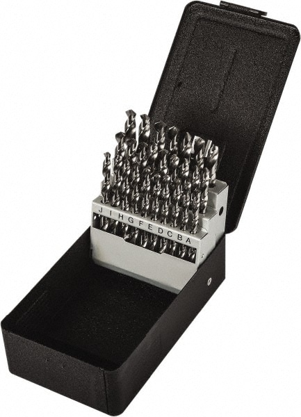 Precision Twist Drill 5995593 Drill Bit Set: Jobber Length Drill Bits, 26 Pc, 118 °, High Speed Steel Image