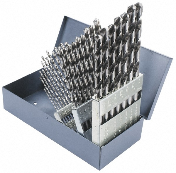 Value Collection 1406297 Drill Bit Set: Taper Length Drill Bits, 29 Pc, 118 &deg;, High Speed Steel Image