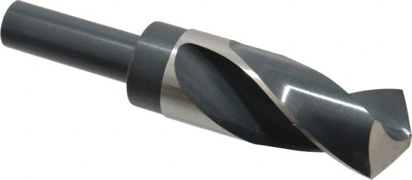 Precision Twist Drill 6000102 Reduced Shank Drill Bit: 1-3/8 Dia, 3/4 Shank Dia, 118 0, High Speed Steel 