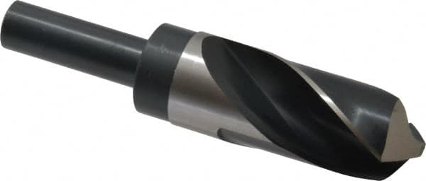 Precision Twist Drill 6000118 Reduced Shank Drill Bit: 1-7/16 Dia, 3/4 Shank Dia, 118 0, High Speed Steel 
