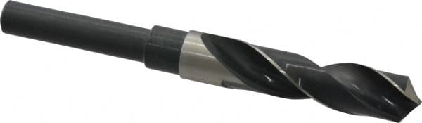 Morse Taper Shank Black Oxide Finish 118 Degree Point Angle 1 9/32 Spiral Flute Precision Twist 209 High Speed Steel Taper Shank Drill Bit