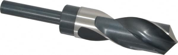 Precision Twist Drill 5999860 Reduced Shank Drill Bit: 1-1/8 Dia, 1/2 Shank Dia, 118 0, High Speed Steel 