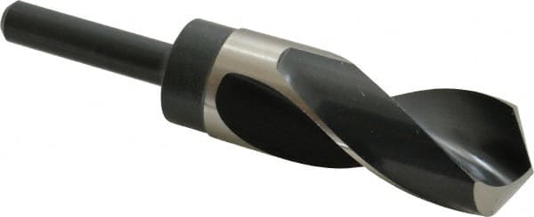 Precision Twist Drill 5999938 Reduced Shank Drill Bit: 1-9/32 Dia, 1/2 Shank Dia, 118 0, High Speed Steel 