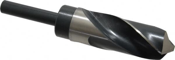 Precision Twist Drill 5999852 Reduced Shank Drill Bit: 1-1/4 Dia, 1/2 Shank Dia, 118 0, High Speed Steel 