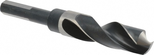 Precision Twist Drill 5999659 Reduced Shank Drill Bit: 27/32 Dia, 1/2 Shank Dia, 118 0, High Speed Steel 