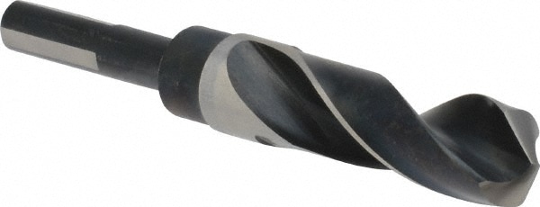 Precision Twist Drill 6000035 Reduced Shank Drill Bit: 59/64 Dia, 1/2 Shank Dia, 118 0, High Speed Steel Image