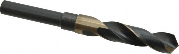 Precision Twist Drill 6000424 Reduced Shank Drill Bit: 43/64 Dia, 1/2 Shank Dia, 118 0, Cobalt 