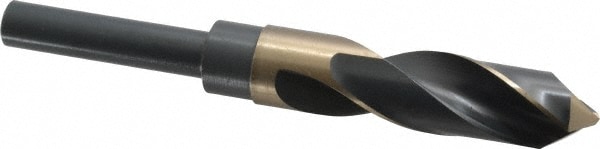 Precision Twist Drill 6000386 Reduced Shank Drill Bit: 27/32 Dia, 1/2 Shank Dia, 118 0, Cobalt Image