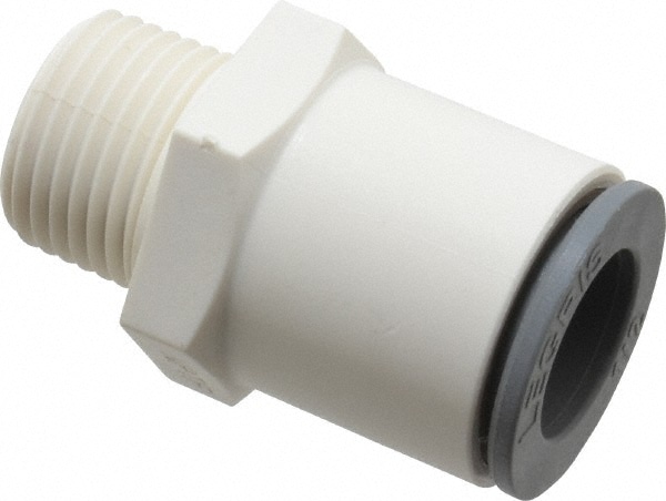 Parker 6505 62 18WP2 Push-To-Connect Tube Fitting: Connector, 3/8" Thread, 1/2" OD Image