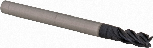 Iscar 5622763 Corner Chamfer End Mill: 0.125" Dia, 0.25" LOC, 4 Flute, 0.004" Chamfer Width, Solid Carbide Image