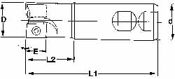 Superbee BE6421548R1 0.007 to 0.06" Cut Radius, 1" Diam, 5/8" Max Depth, 3/4" Shank Diam, Indexable Convex Radius Cutter 