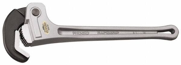 Rapidgrip Pipe Wrench: 14" OAL, Aluminum