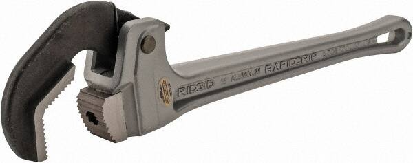 Rapidgrip Pipe Wrench: 18" OAL, Aluminum