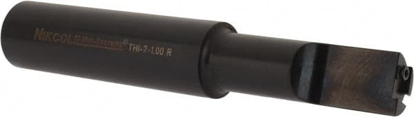NIKCOLE MINI-SYSTEMS THI-1.00 RH 1-1/4" Max Depth, Internal Right Hand Indexable Grooving/Cutoff Toolholder 