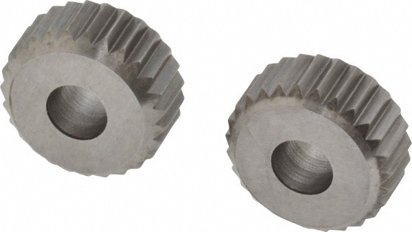 Made in USA KS GR14 Beveled Face Knurl Wheel: 5/8" Dia, 90 ° Tooth Angle, 14 TPI, Straight, High Speed Steel Image