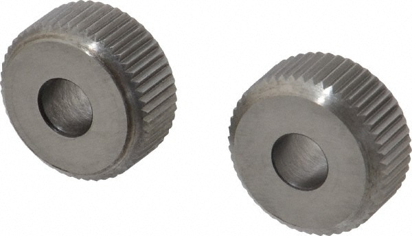 Made in USA KS KP21 Beveled Face Knurl Wheel: 3/4" Dia, 90 ° Tooth Angle, 21 TPI, Straight, High Speed Steel Image