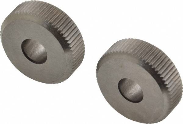 Made in USA KS OU21 Beveled Face Knurl Wheel: 1" Dia, 90 ° Tooth Angle, 21 TPI, Straight, High Speed Steel Image