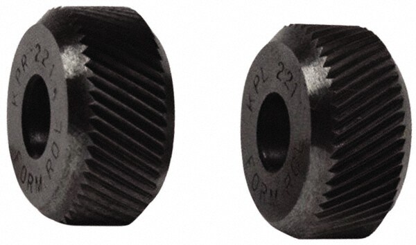 3/8 Inch Face Width, 1 Inch Diameter, High Speed Steel Knurl Wheel Set
