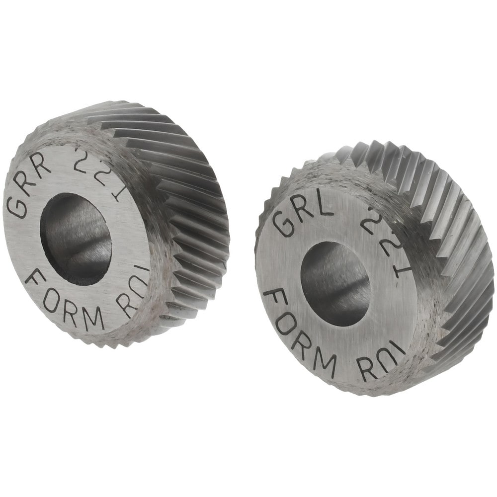 5/16 Inch Face Width, 5/8 Inch Diameter, High Speed Steel Knurl Wheel Set