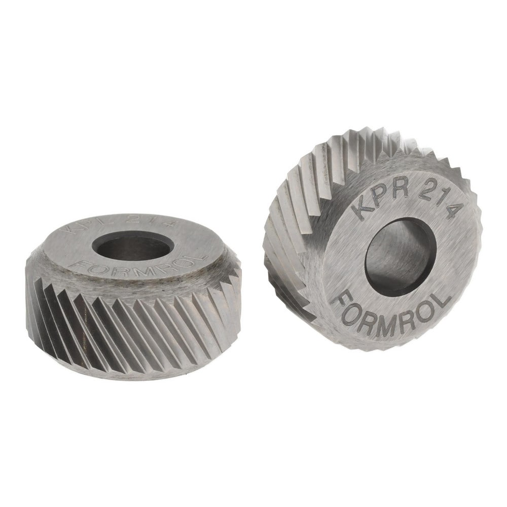 3/8 Inch Face Width, 3/4 Inch Diameter, High Speed Steel Knurl Wheel Set