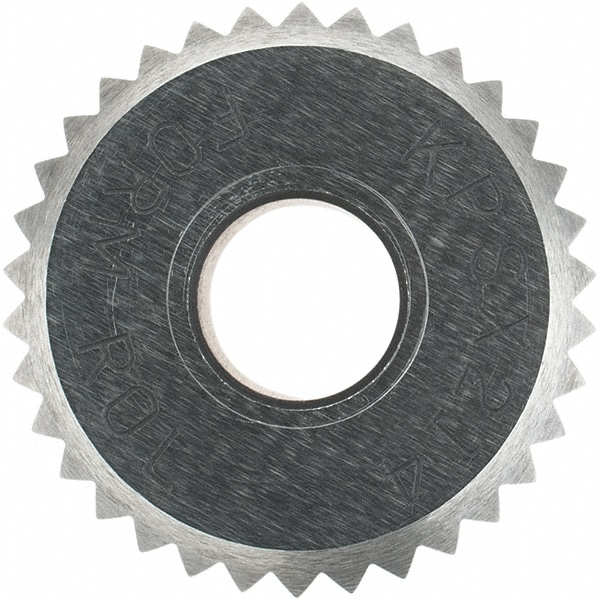 Made in USA KS KPX14 Beveled Face Knurl Wheel: 3/4" Dia, 90 ° Tooth Angle, 14 TPI, Straight, Cobalt Image