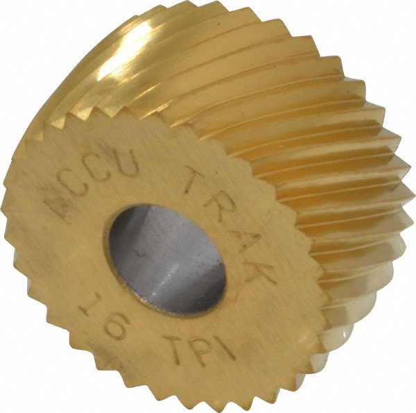 Made in USA Convex Knurl Wheel 3/4" Dia, 90 ° Tooth Angle, 16 TPI