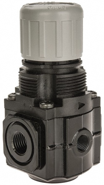 Norgren V72G-2AK-NMN Relief Air Valve: Knob Adjustment Actuator, 1 Position, 1/4" Inlet, 1/4" Outlet, NPT Thread Image