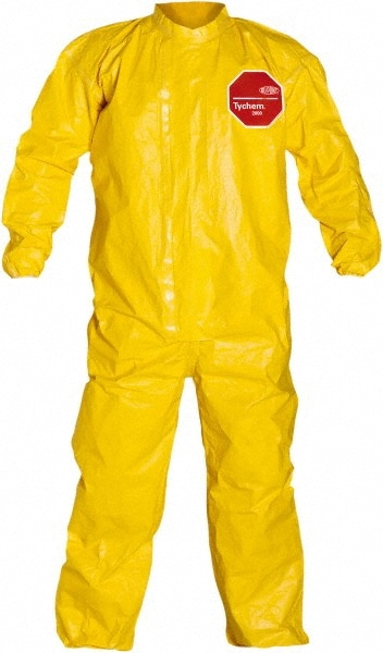 Disposable Coveralls: Size 2X-Large, 2.5 oz, Storm Flap Closure