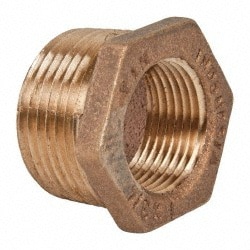 Brass Pipe Bushing: 1" Fitting, MNPT x FNPT, Class 125