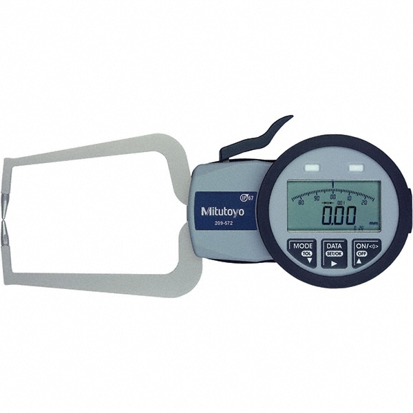 Mitutoyo 209-932 Electronic Caliper Gages; Type: Outside; Outside ; Minimum Measurement (mm): 0.0000 ; Maximum Measurement (Inch): 0.7800 ; Maximum Measurement (mm): 20.00 ; Resolution (mm): 0.01 ; Resolution (Decimal Inch): 0.0005 Image